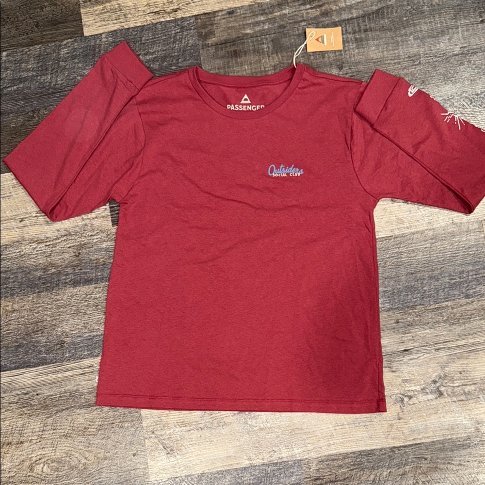 Passenger Men's Red Long Sleeve Tee